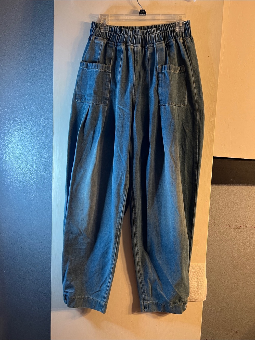 Relaxed High-Waist Blue Denim Women Jeans